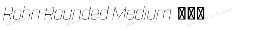 Rohn Rounded Medium字体转换